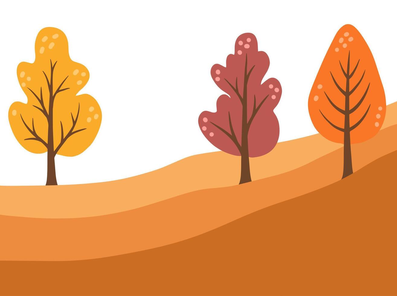 Autumn Tree Fall Background Illustration vector