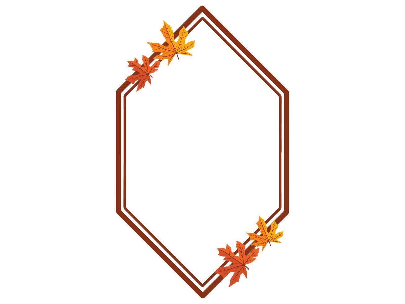 Autumn Leaves Frame Background Illustration vector