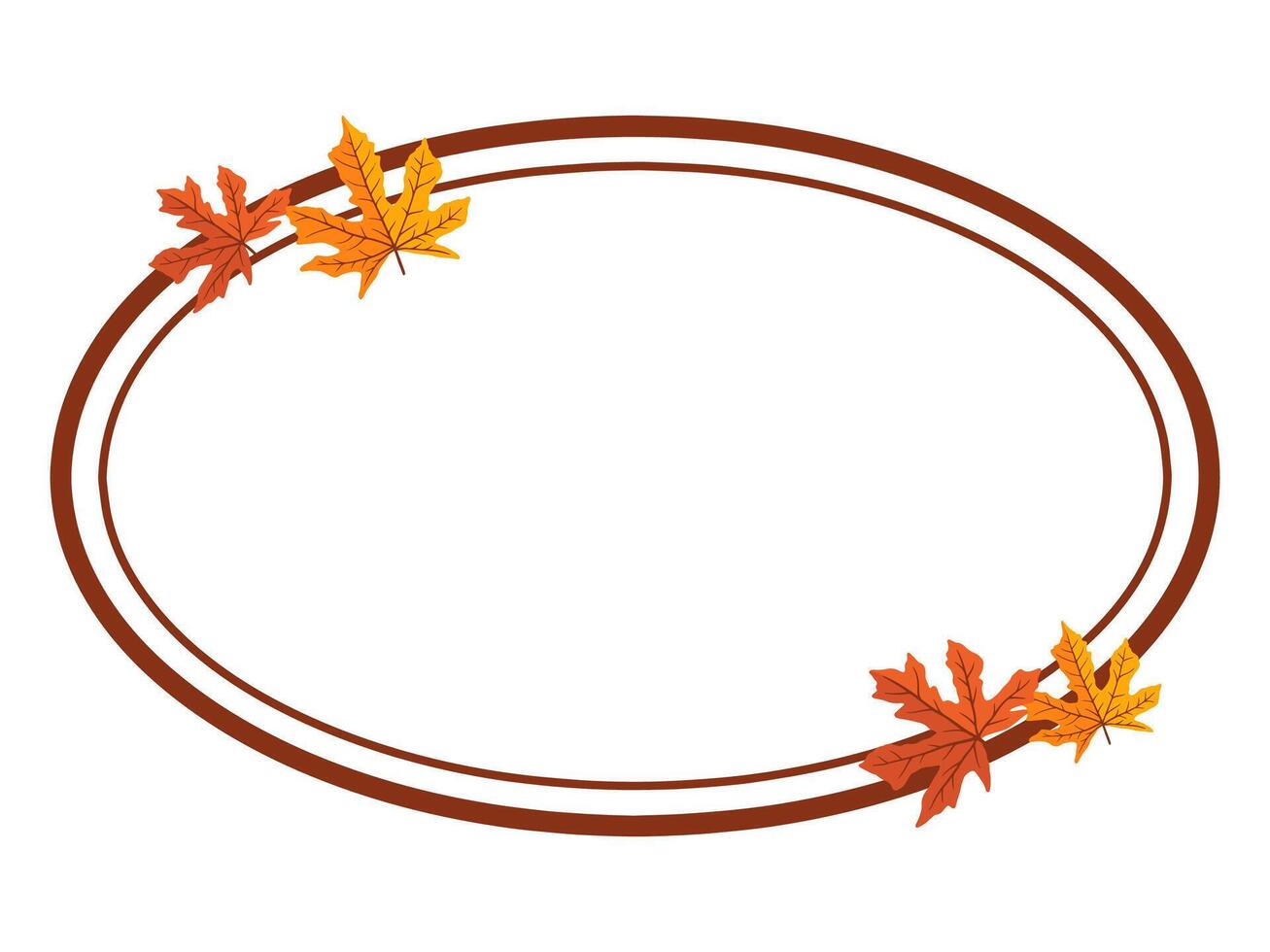 Autumn Leaf Frame Background Illustration vector