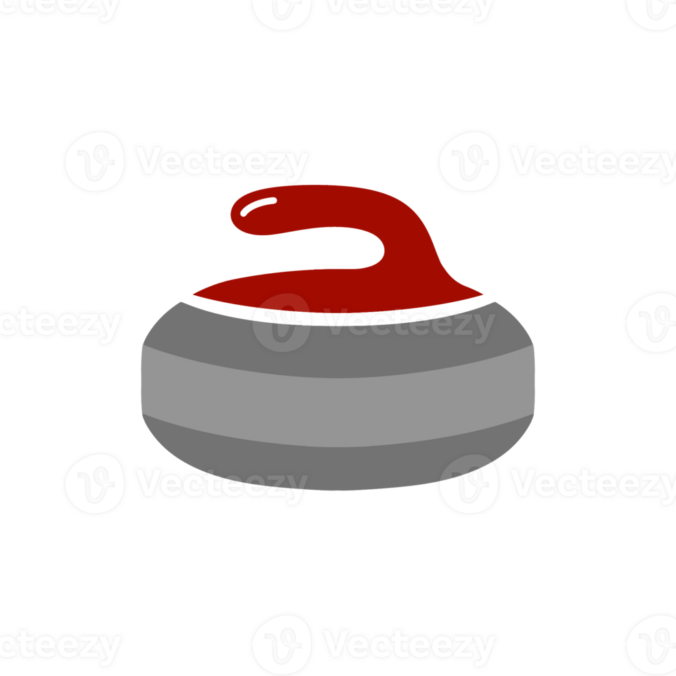 Curling stone icon with simple and modern design on transparent background png