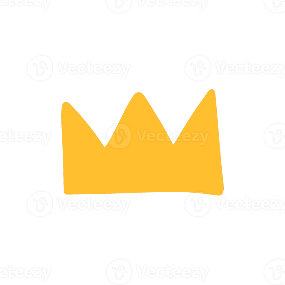 Gold crown icon with simple design png