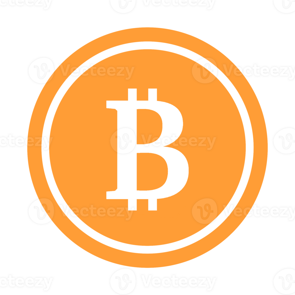 Bitcoin icon with modern design png