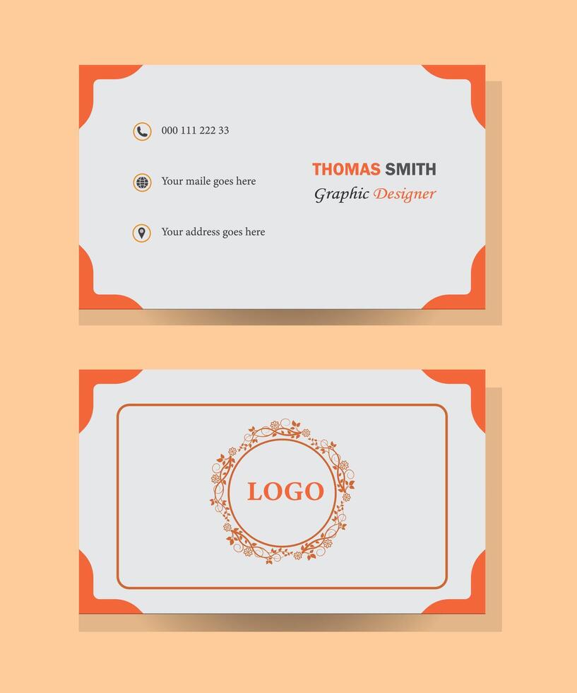 Professional Business Card Template or Medical business card corporate identity design. vector