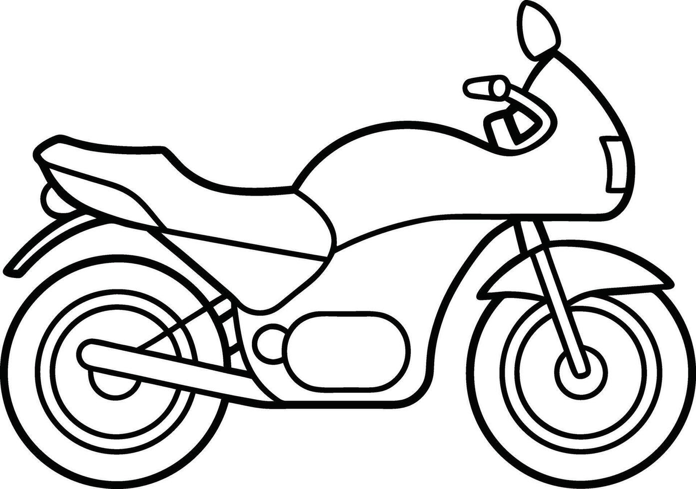 Motorbike Line Art Illustration vector