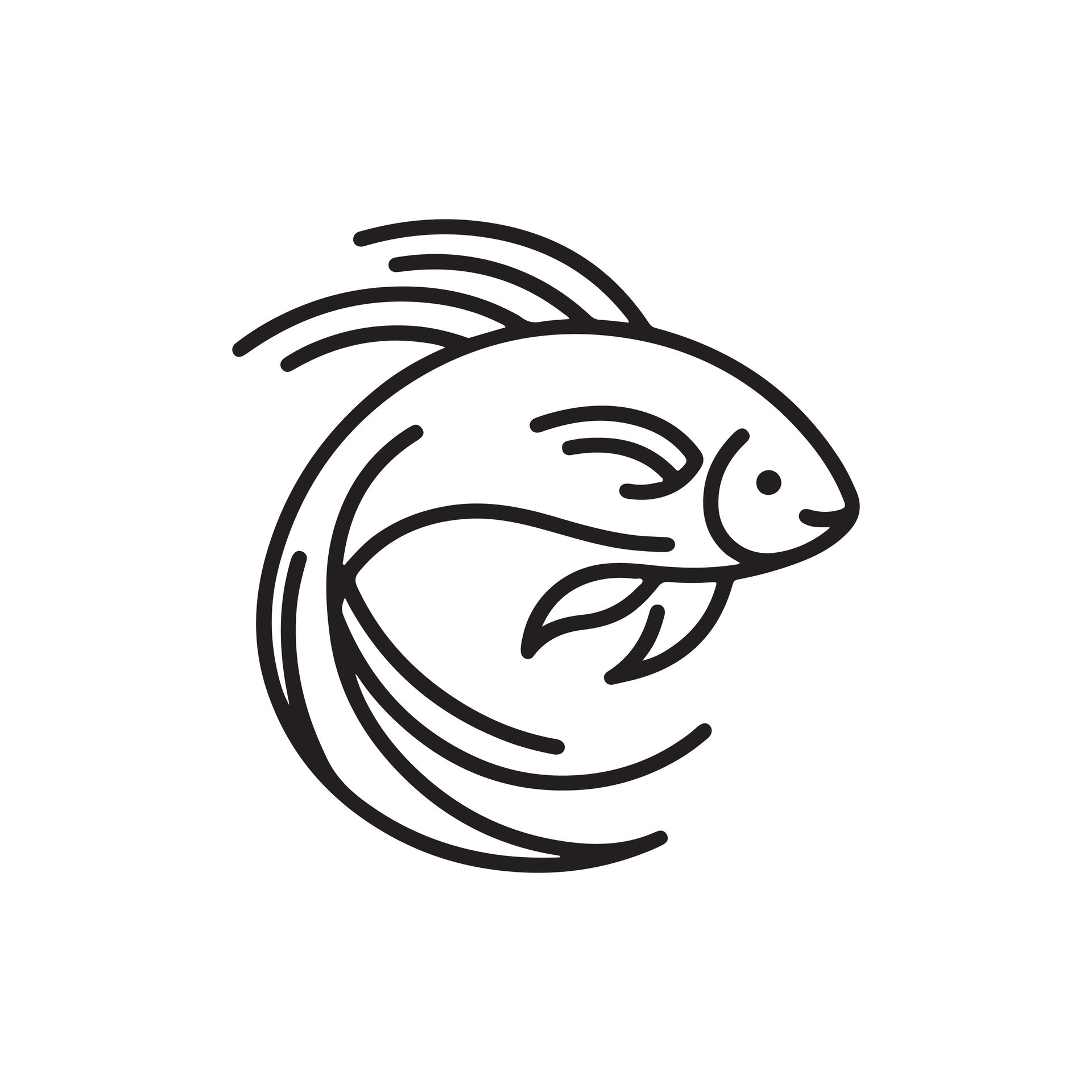 Fish Line Art Illustration 48034420 Vector Art at Vecteezy