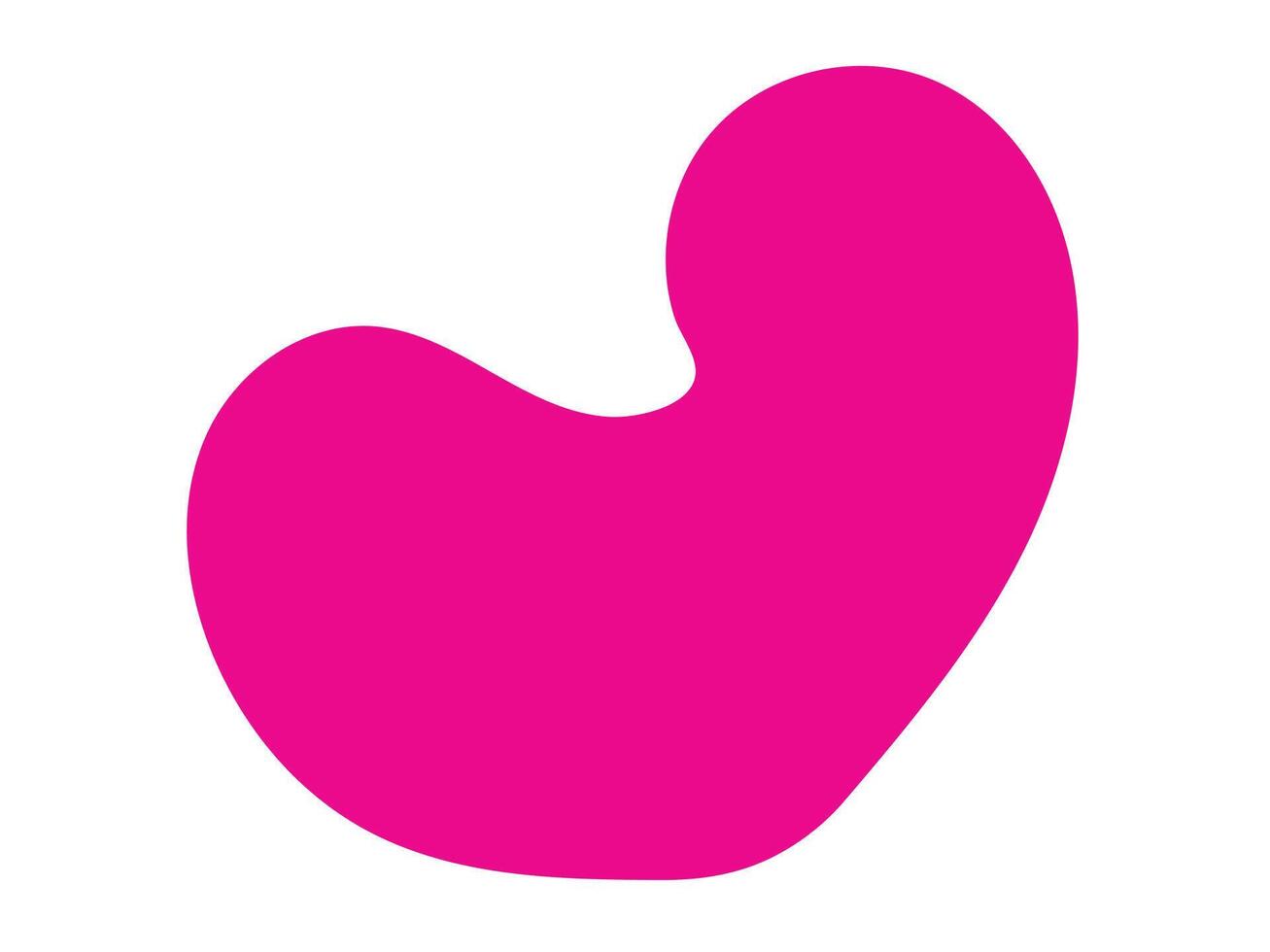 Abstract long blob shape hand drawn, Isolated on a white background. vector