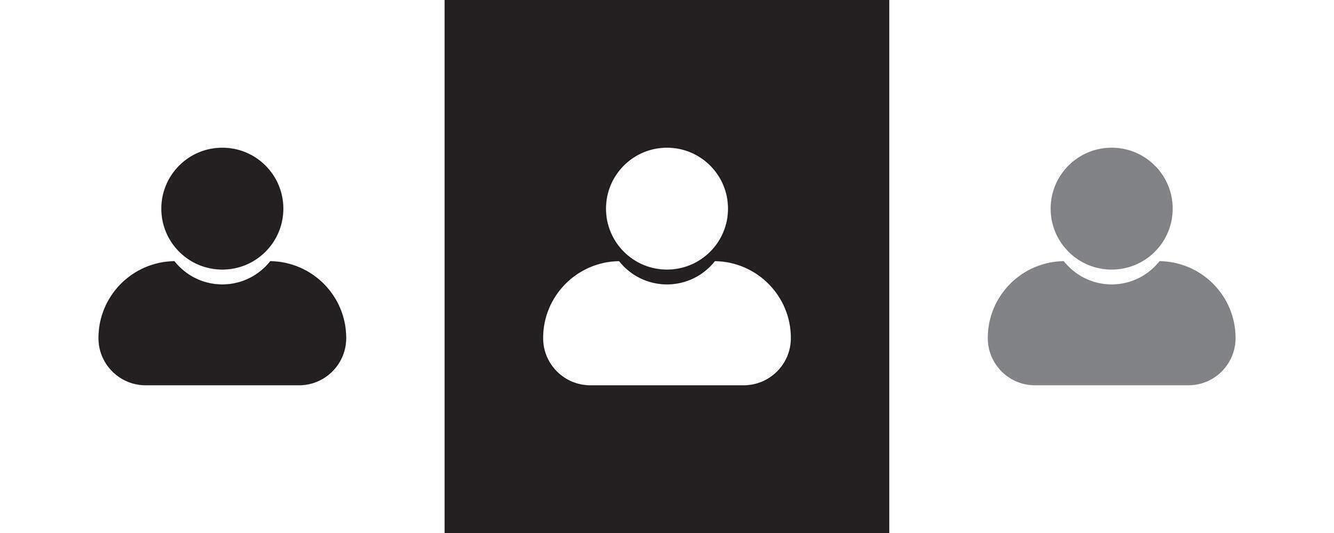 User Profile and Online Presence Icons. Social Avatar and Account Representation Symbols. vector