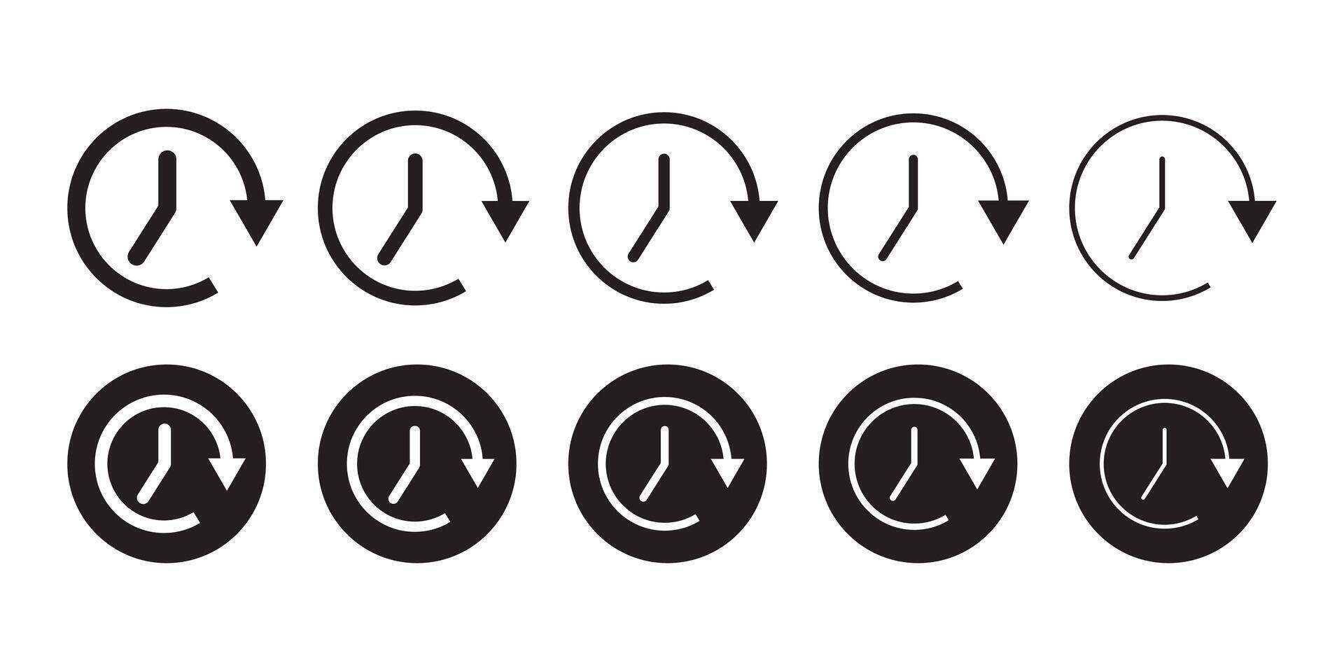 History icon set. History past events symbol, Account history line or feel art icon for apps and websites. vector