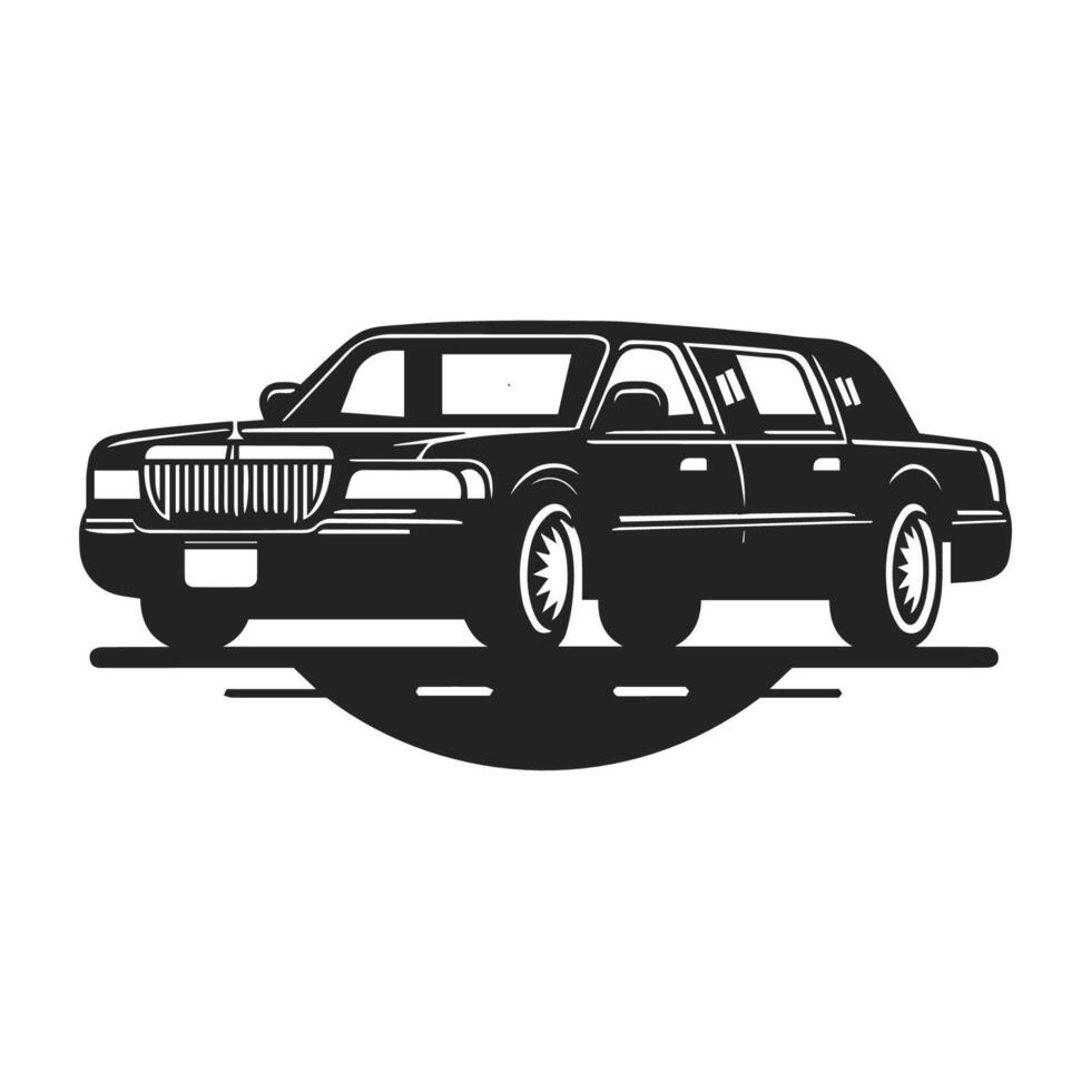 Iconic Limousine Silhouette Versatile Illustration vector