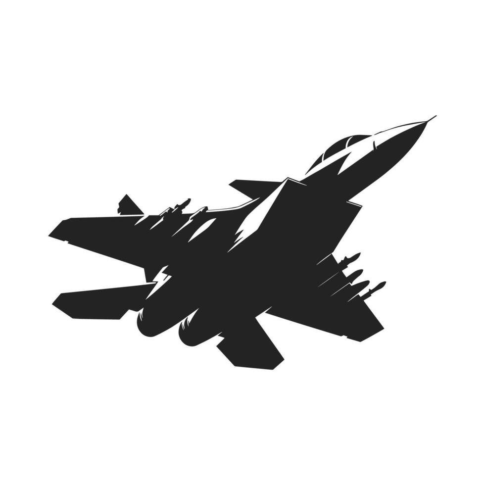 Fighter Plane Silhouette Graphic vector