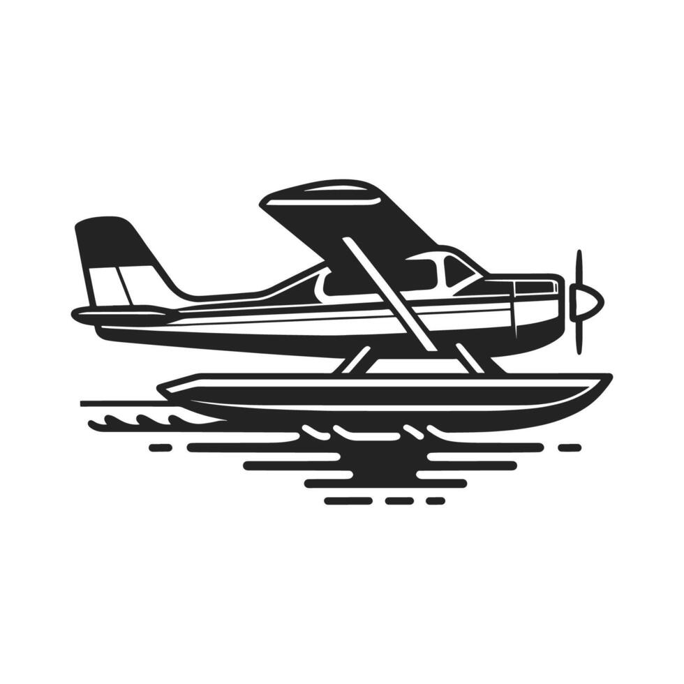 Simple Float Aircraft Icon vector