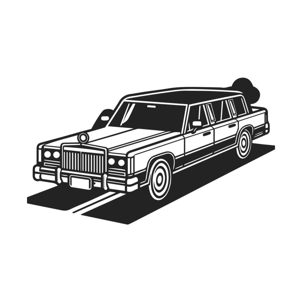 Luxury Car Outline Stylish Illustration vector