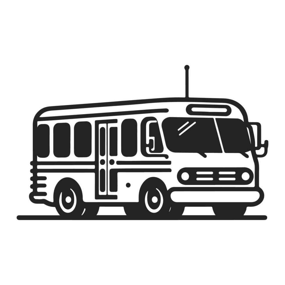 Simple Minibus Symbol in vector