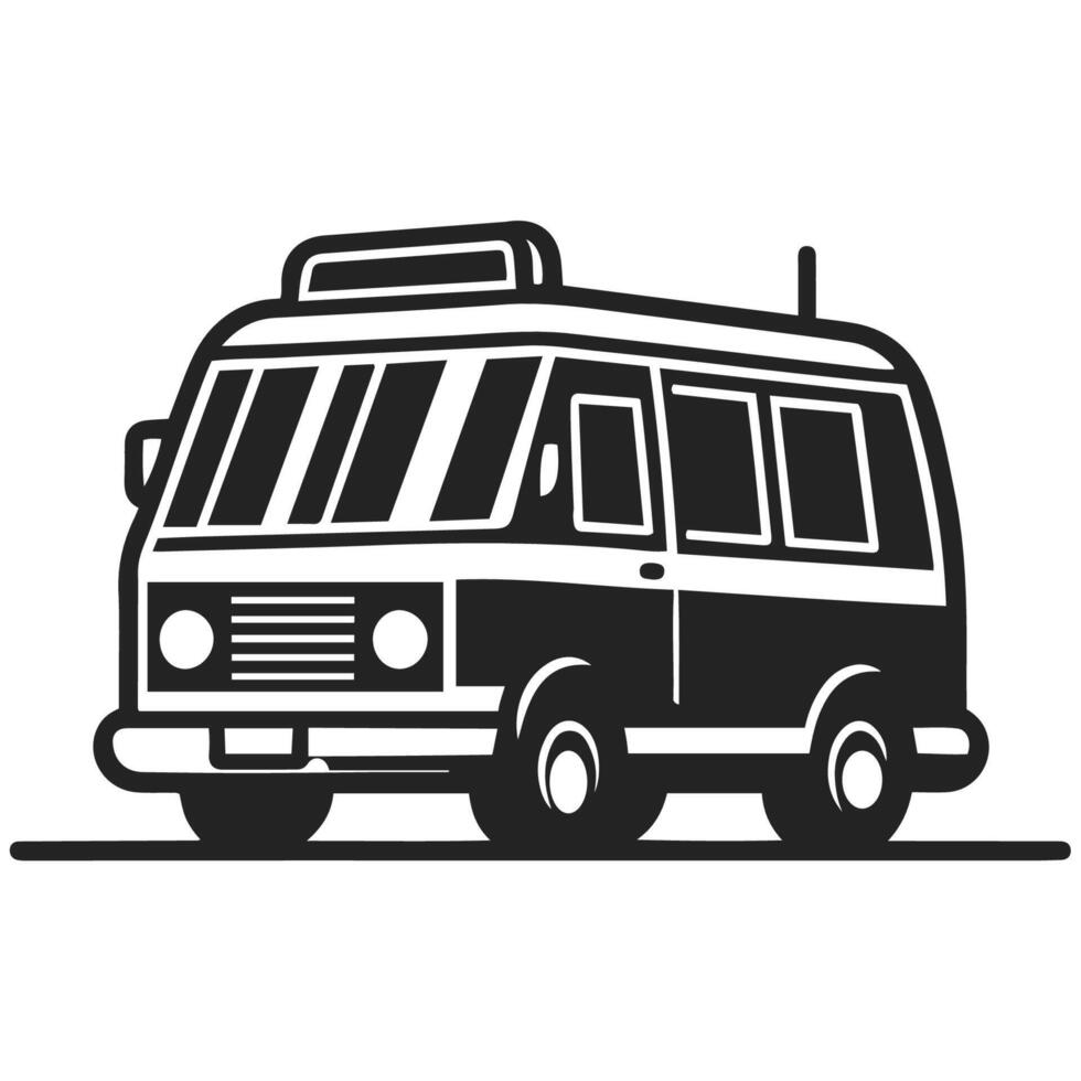 Minibus Symbol for Web and Print vector