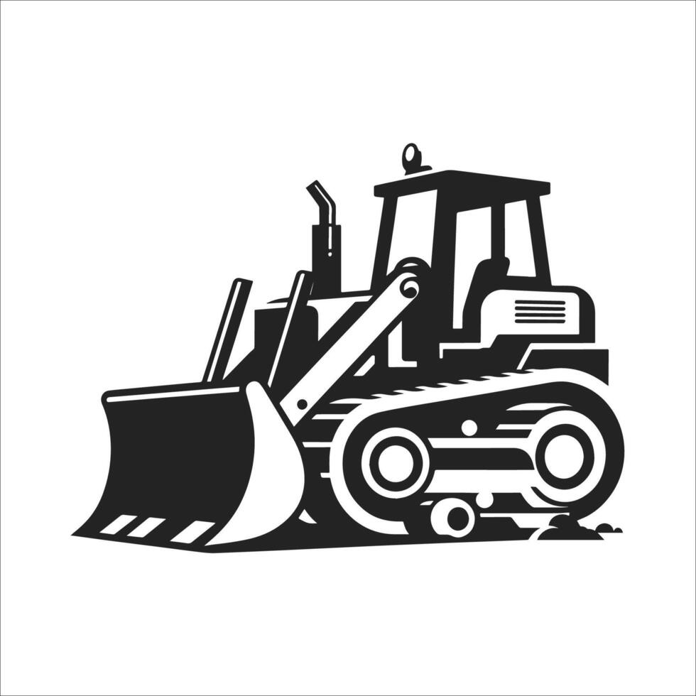 Bulldozer Clearing Ground vector