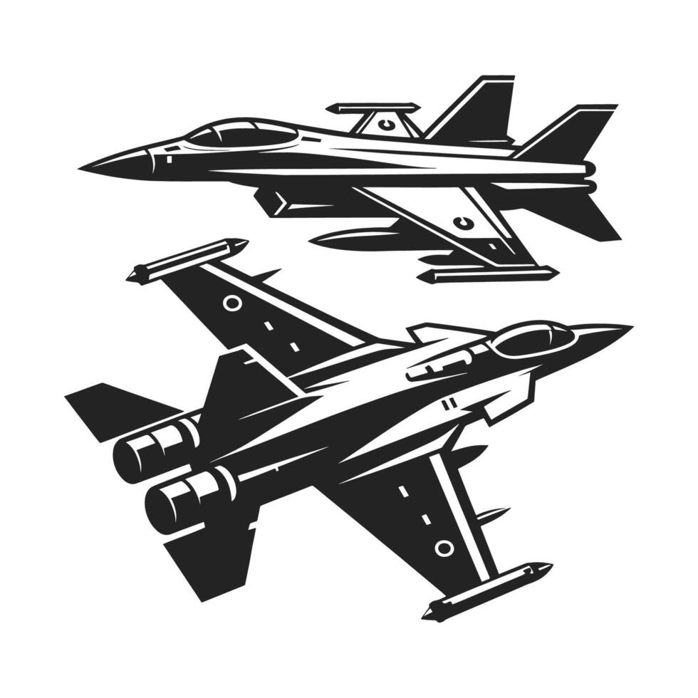 Fighter Jet Outline Symbol vector