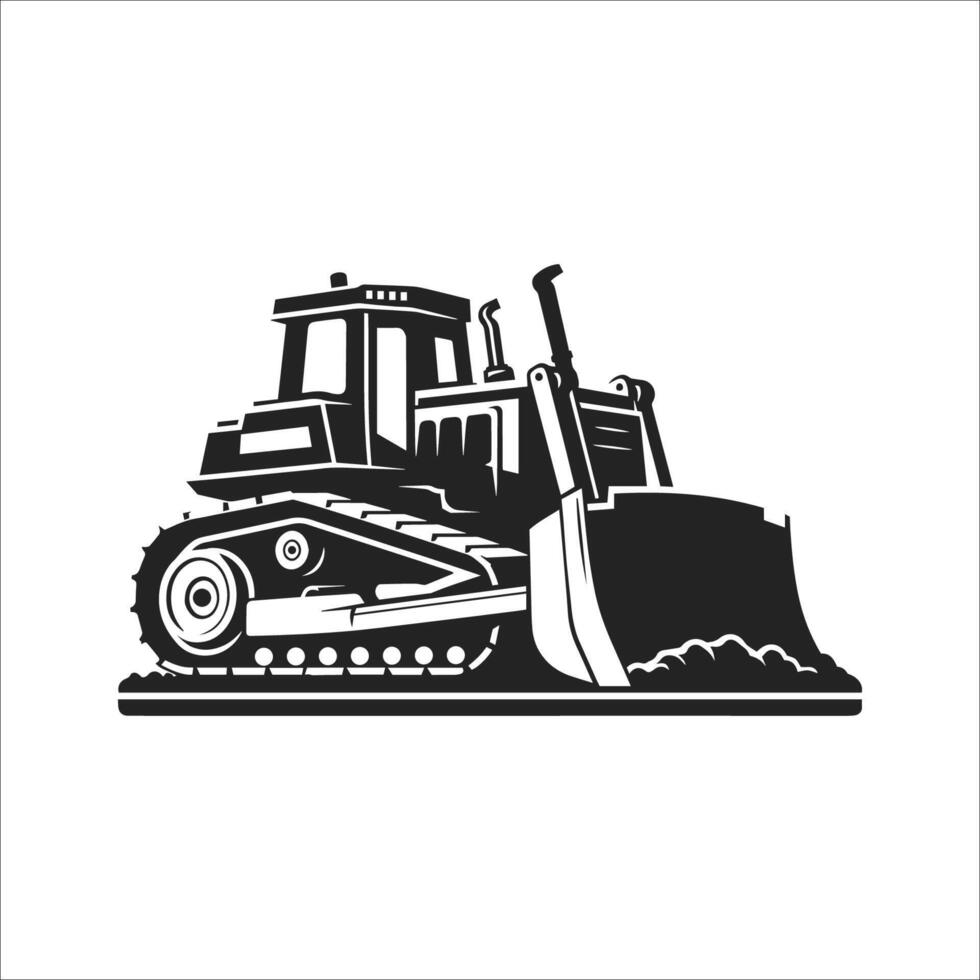 Bulldozer Silhouette Illustration vector