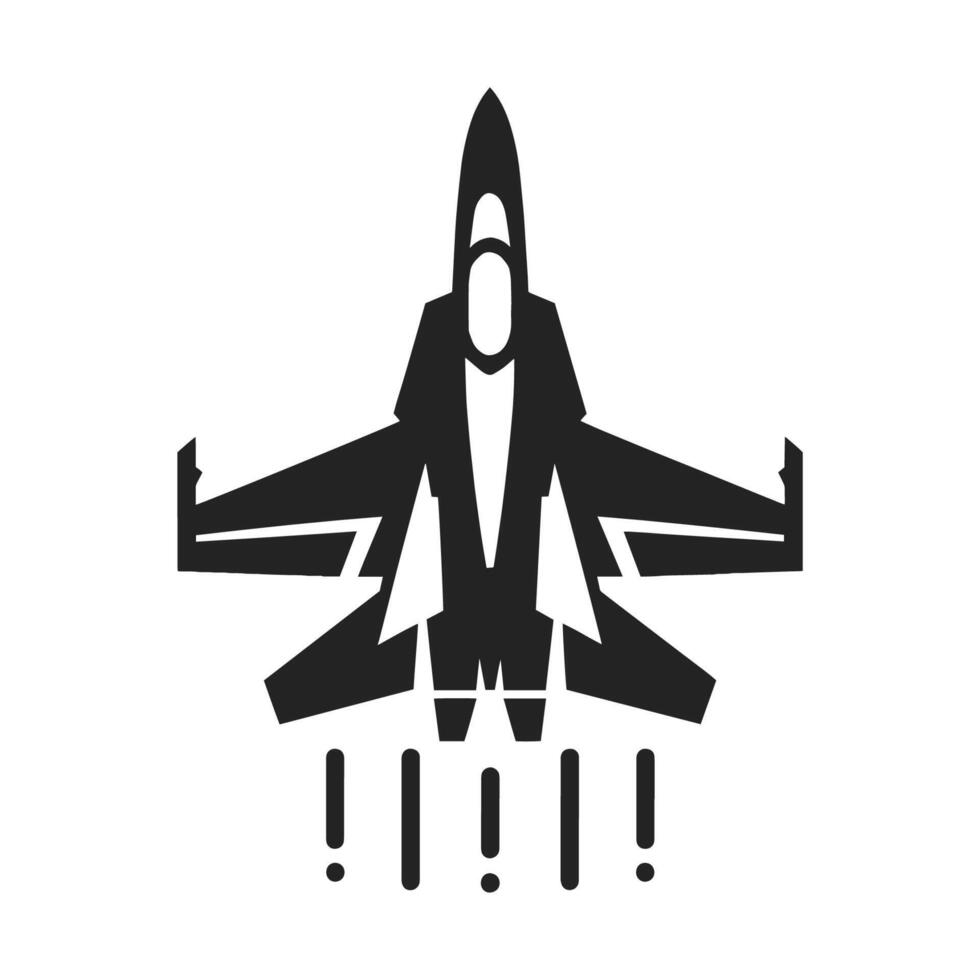 Graphic of Fighter Jet Silhouette vector