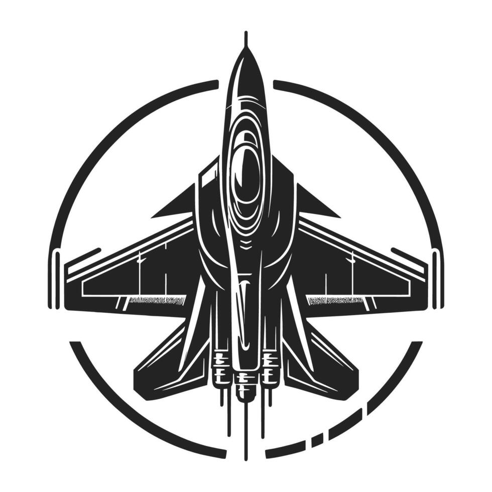 Graphic of Military Jet vector