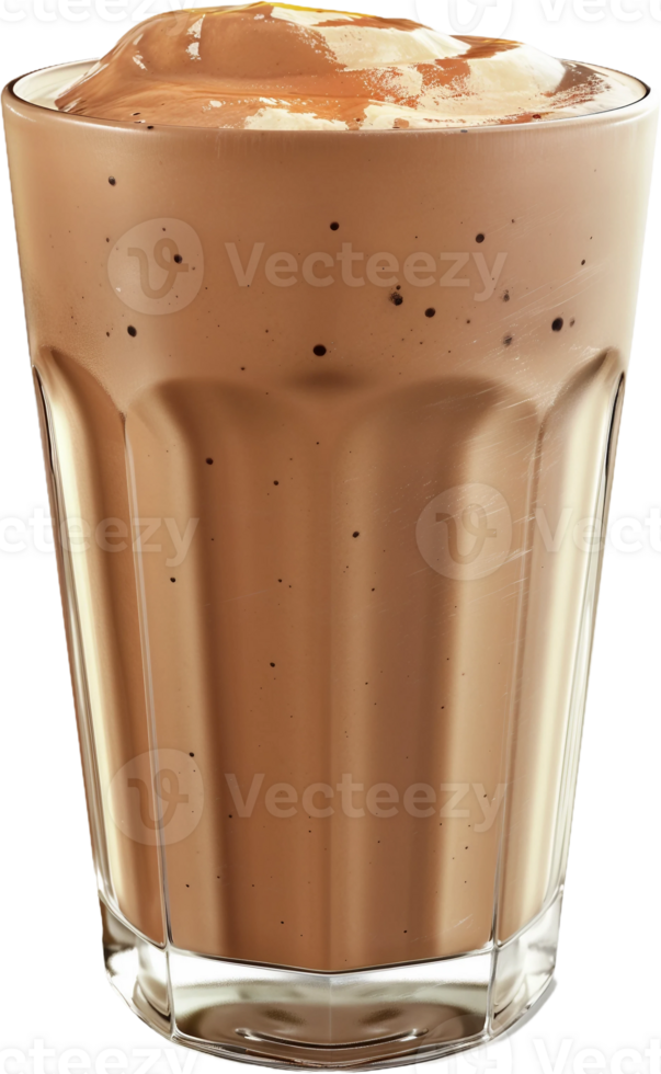 a glass of chocolate milkshake with a straw png