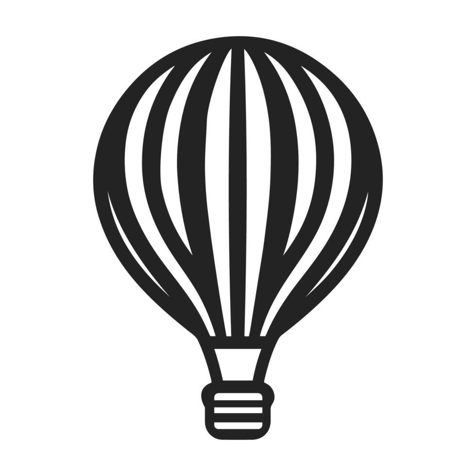 Clean Air Balloon Silhouette in Flat Style vector