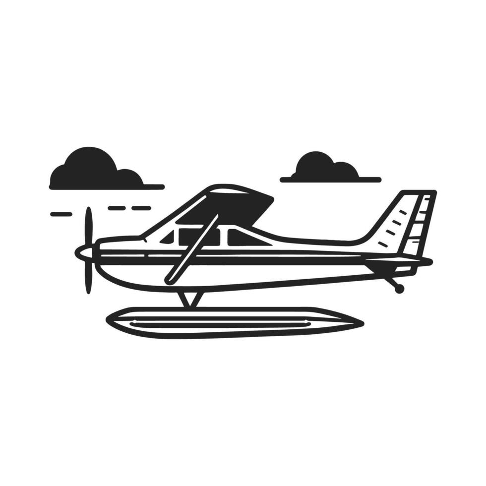 Illustration of Seaplane vector