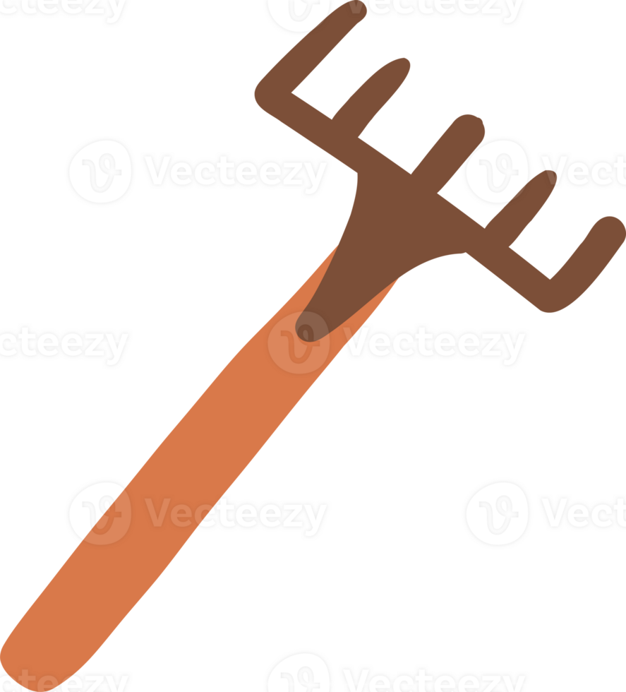 handdrawn gardening tools illustration png