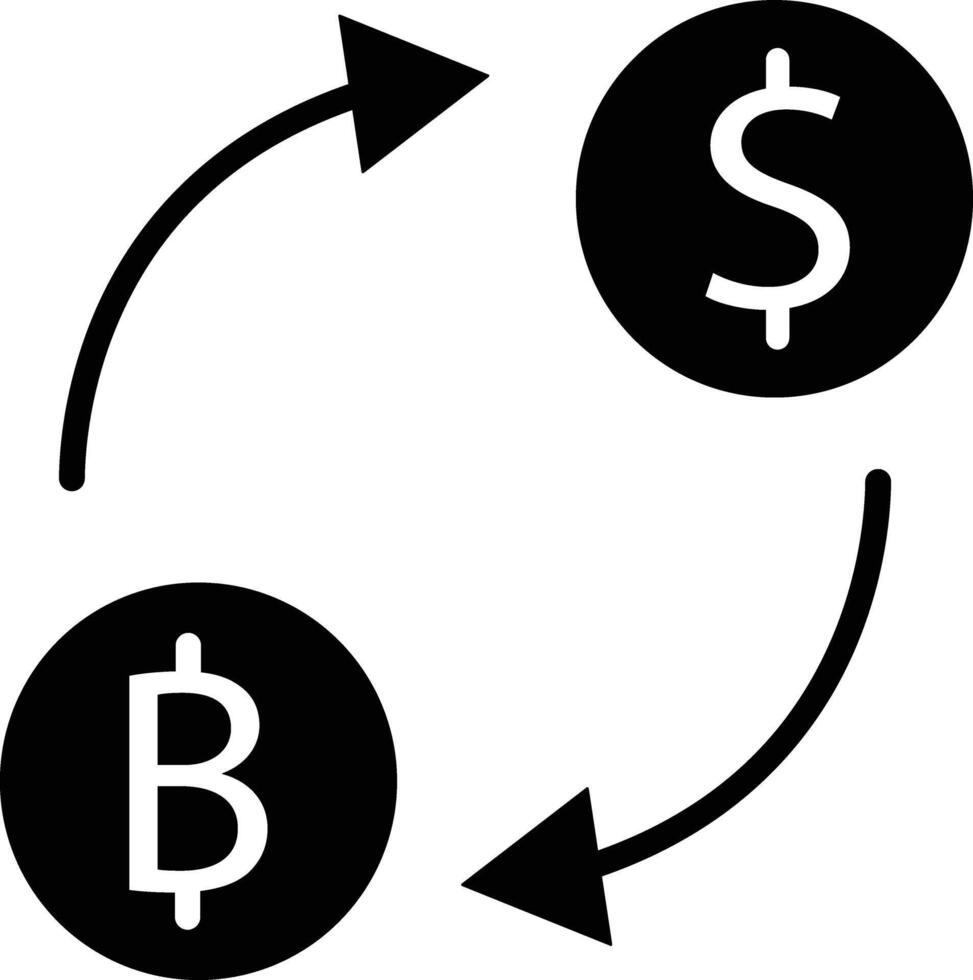 Exchange money dollar icon in flat. isolated on World currency icon Euro, USD dollar, bitcoin, yen, pound, cryptocurrency. Money symbol, coin or apps or web vector