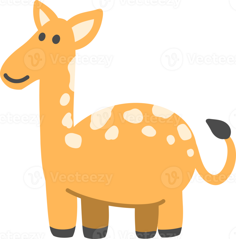 giraffe cute animal children illustration png