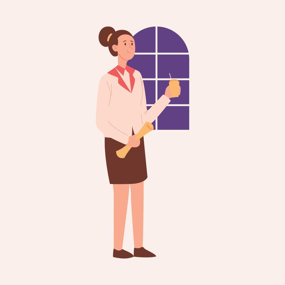 business man working in office the partner concept vector
