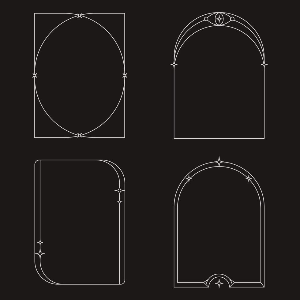 calligraphic border collection unique design vector