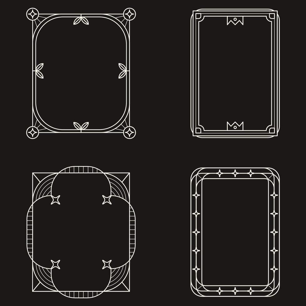 calligraphic border collection unique design vector