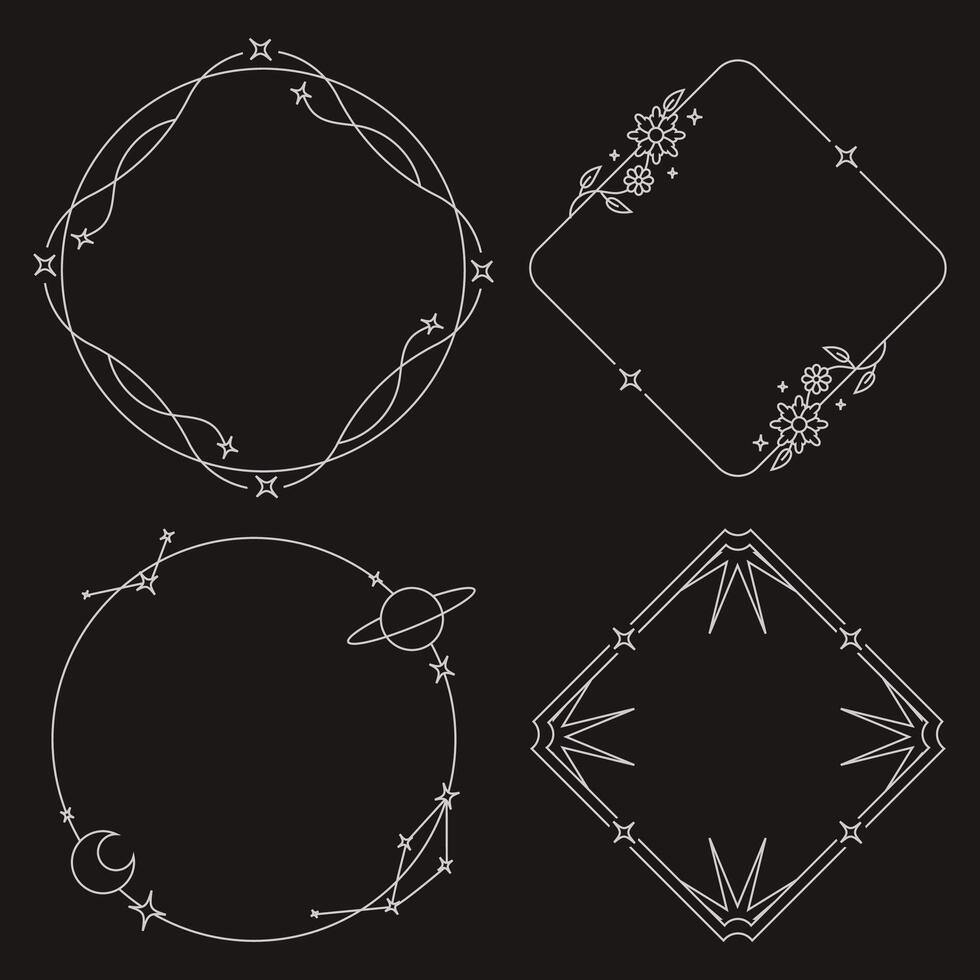 calligraphic border collection unique design vector