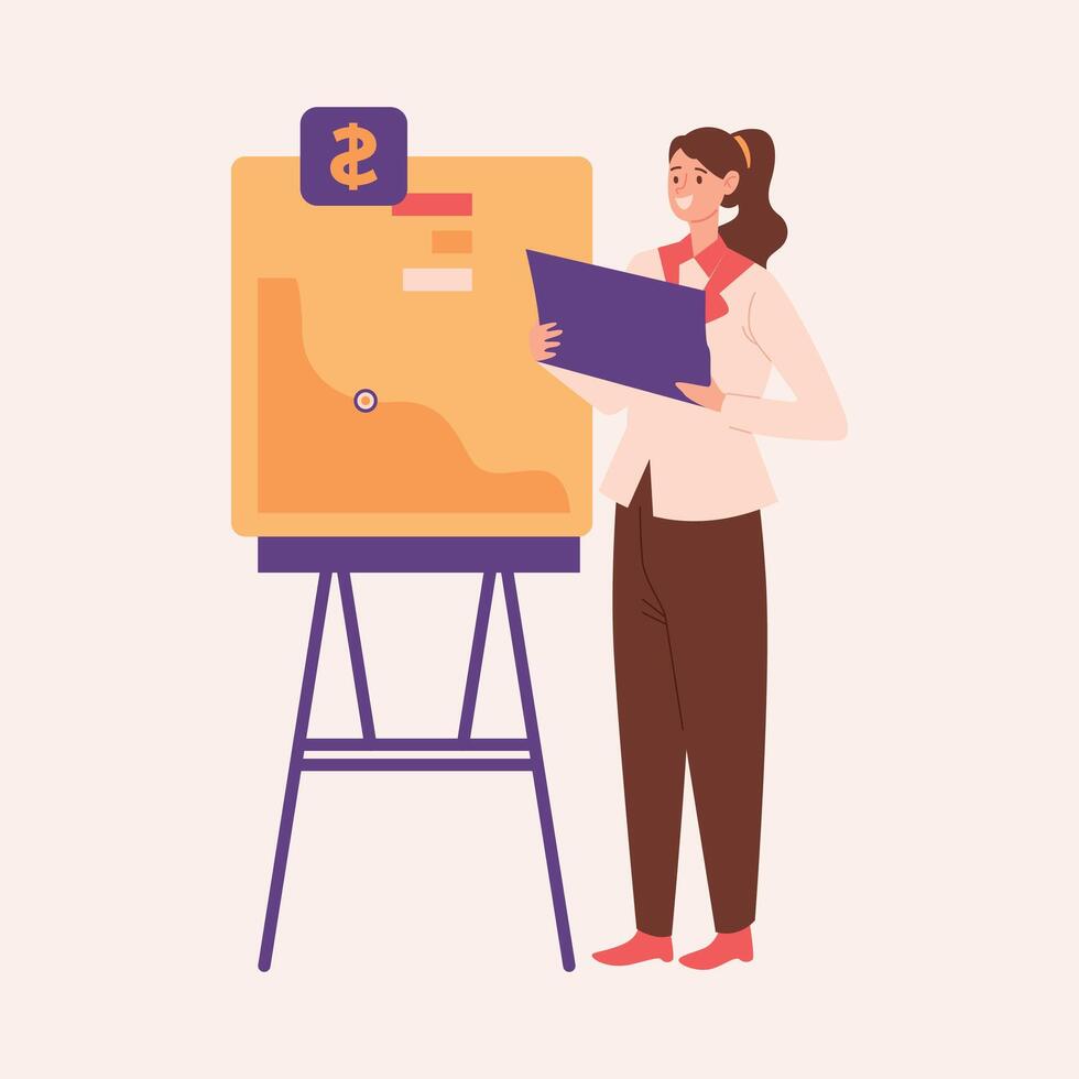 business man working in office the partner concept vector