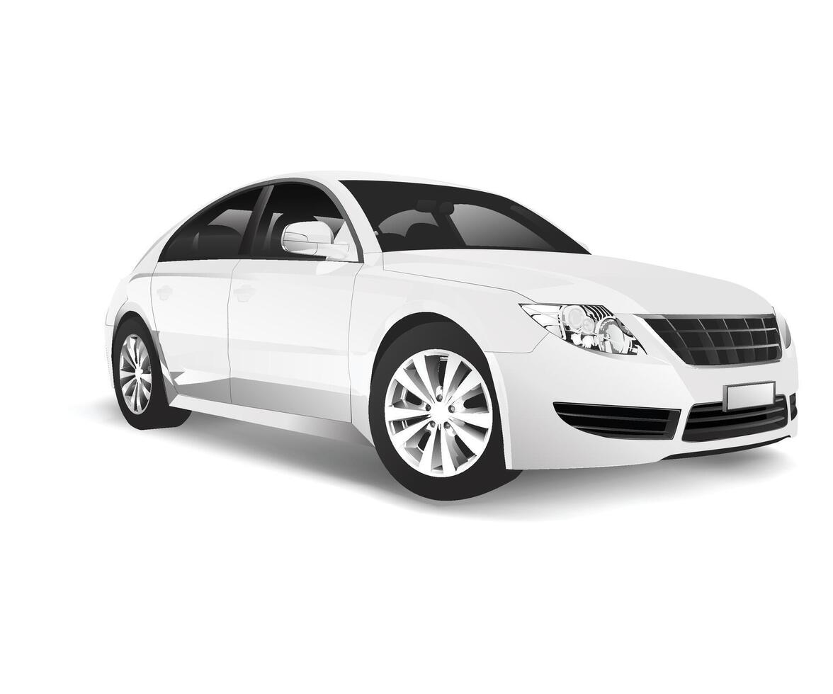 front view various cars vector
