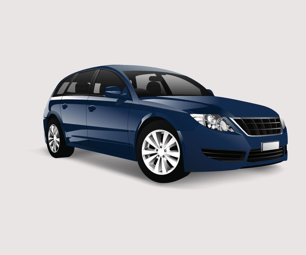 colorful hatchback car vector