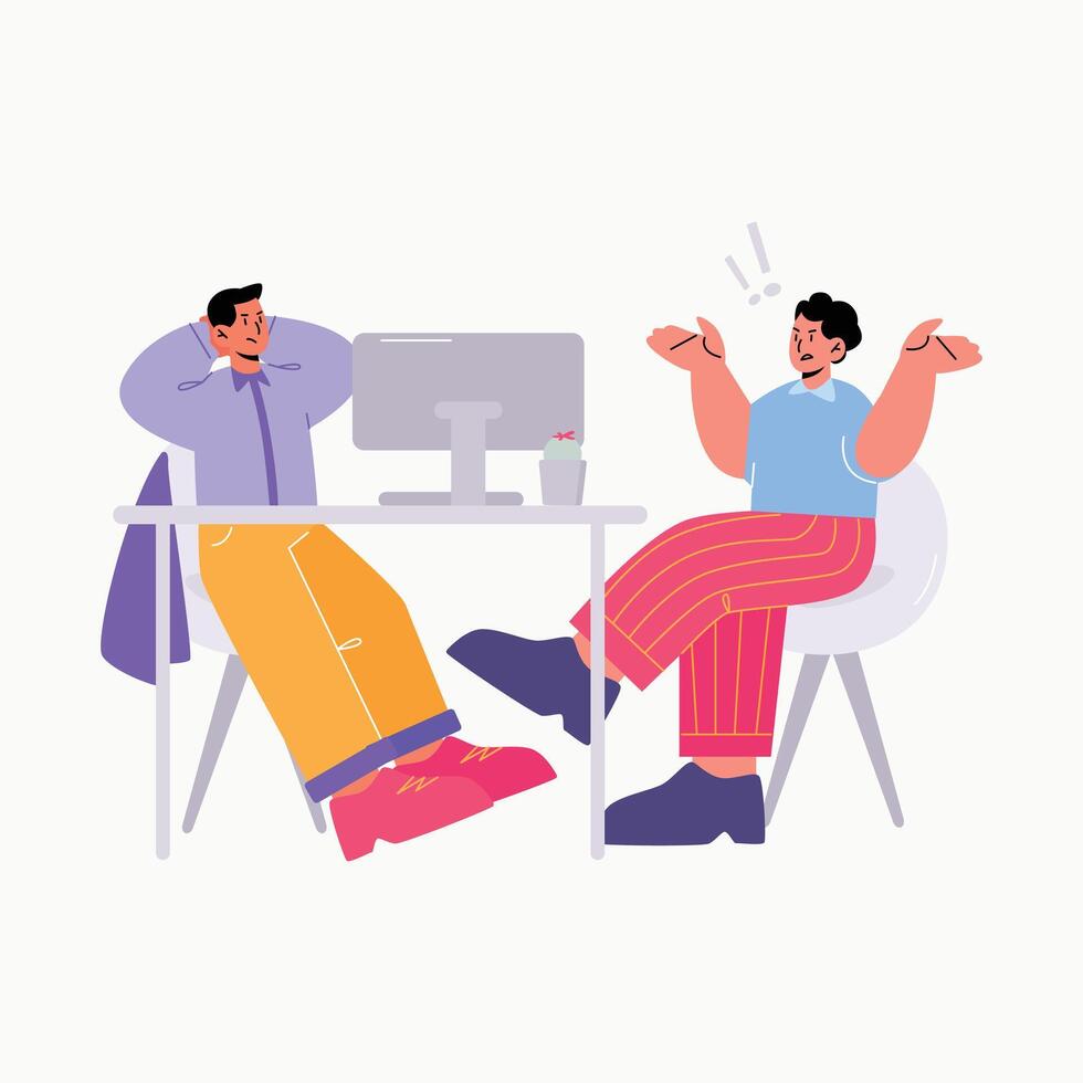 workplace office people conflict argue vector