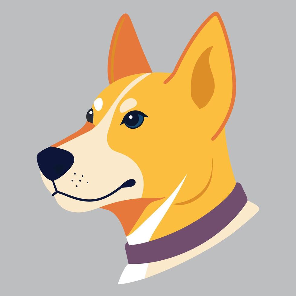 A colorful dog head vector