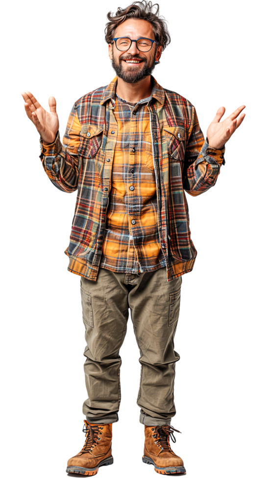 Happy Teacher with Glasses Smiling png
