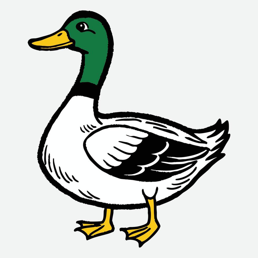 A colorful duck eps vector