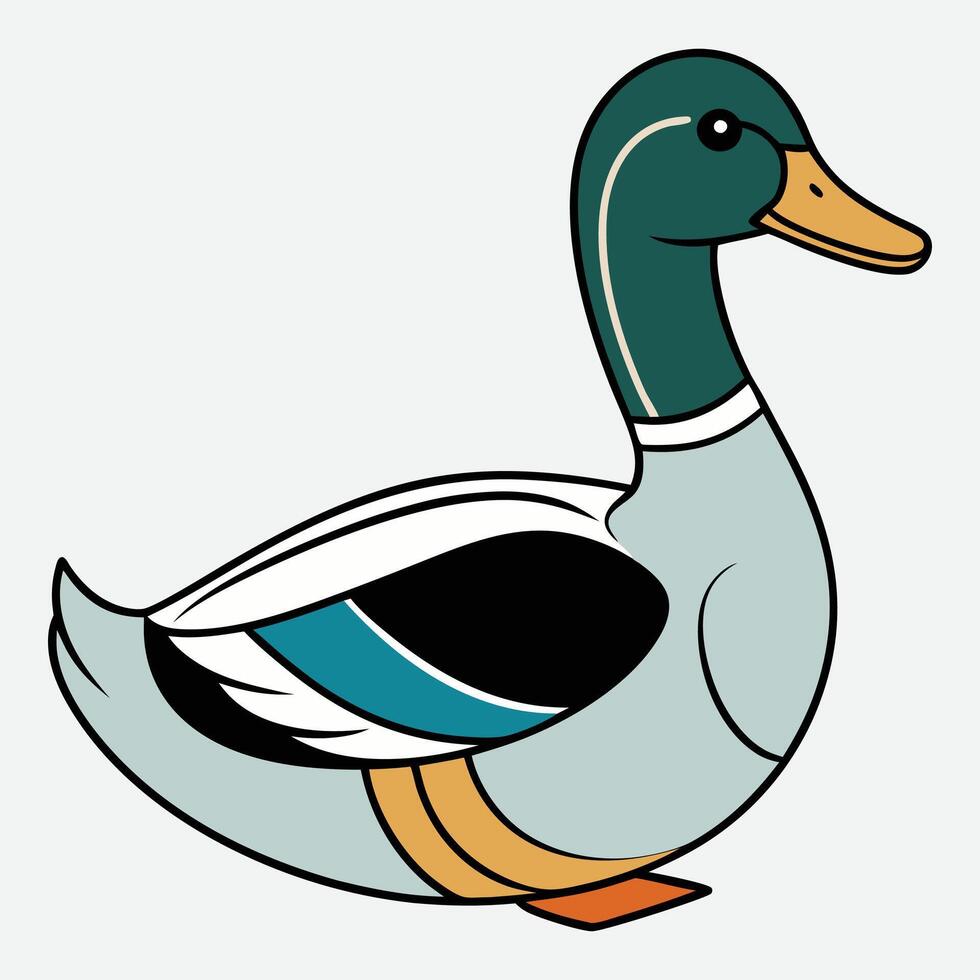 A colorful duck eps vector