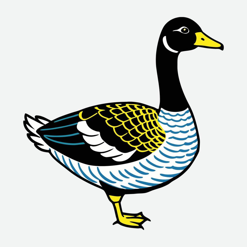 A colorful duck eps vector