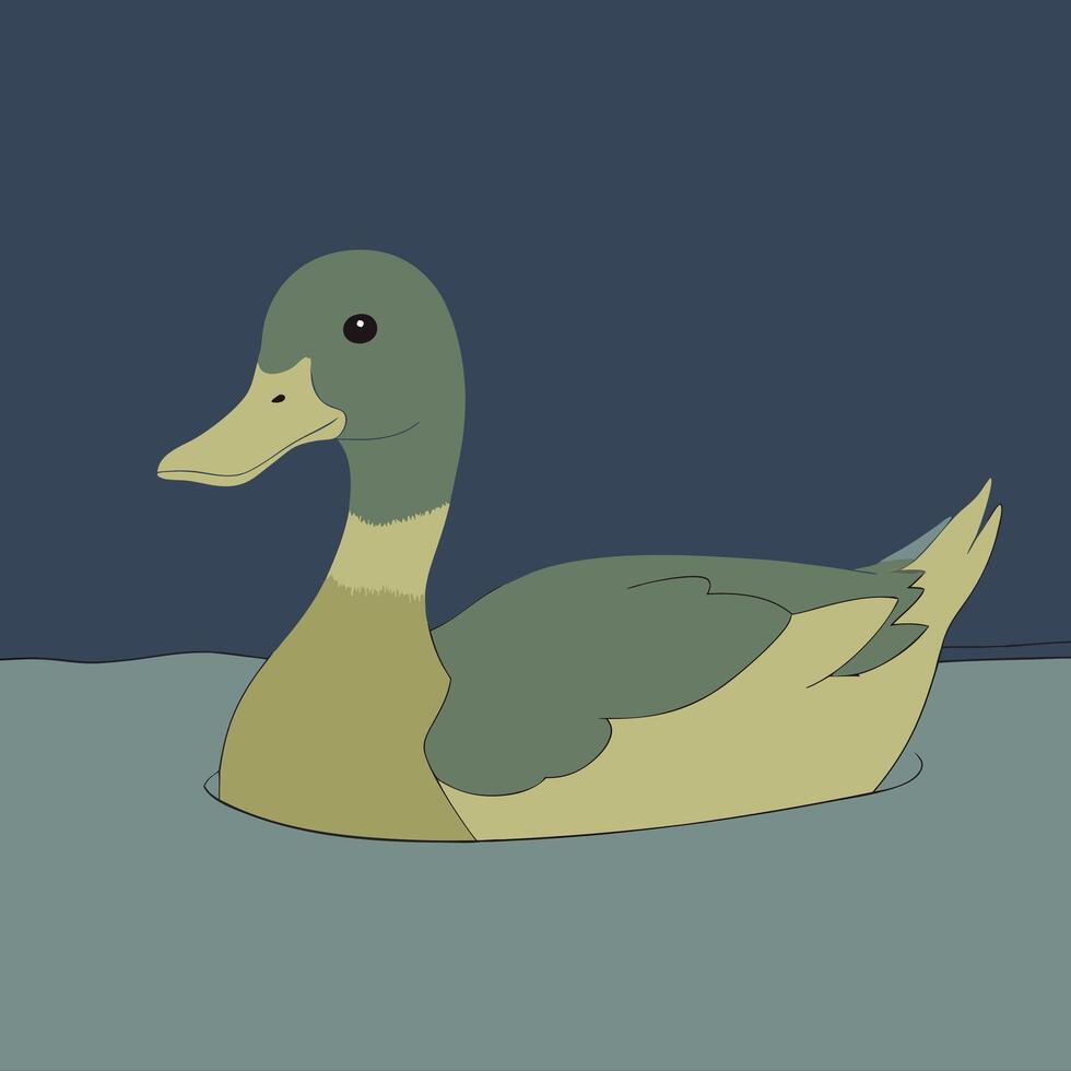 A colorful duck eps vector