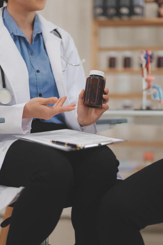 Urologists advise patients about prostate problems. Treatment of cancers of the urinary tract and male reproductive organs The concept of men's health problems Close-up pictures photo