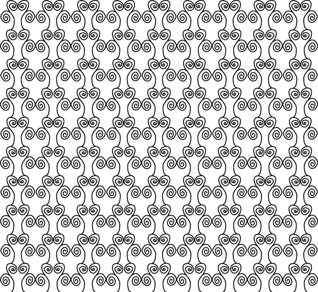 Seamless black pattern in the form of small spirals on a white background vector