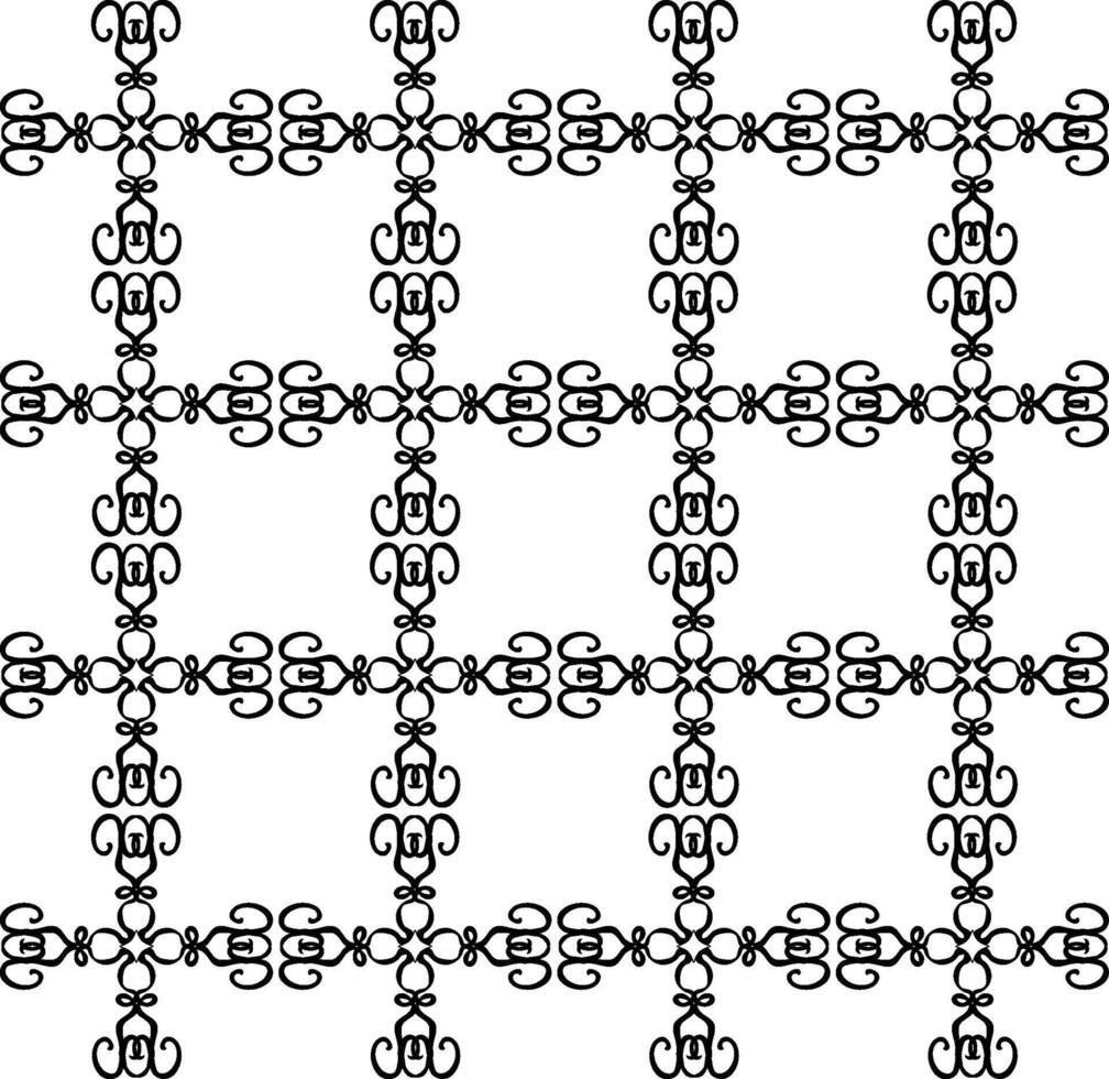 Black abstract seamless pattern on white background vector