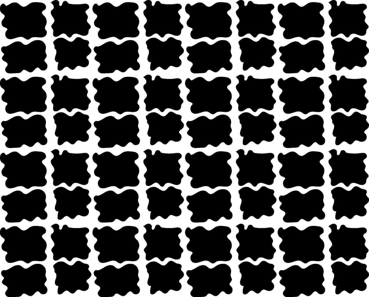 Texture in the form of a pattern of black quadrangles in doodle style vector