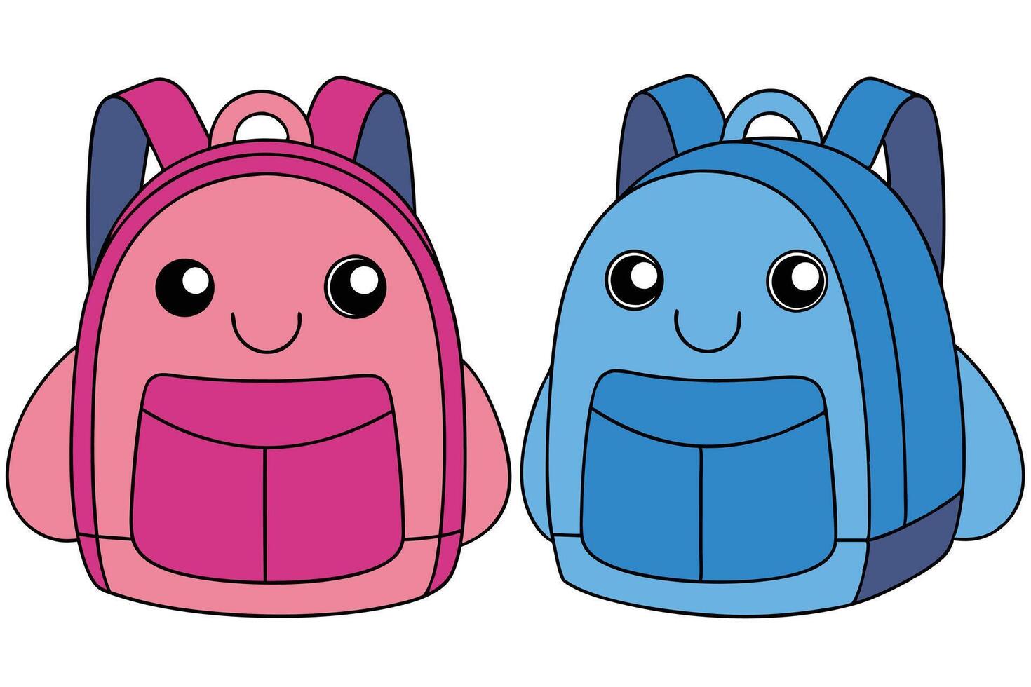 Back to School Elements , Cartoon, Clipart, and Line Art Designs. Printable back to school graphics. vector