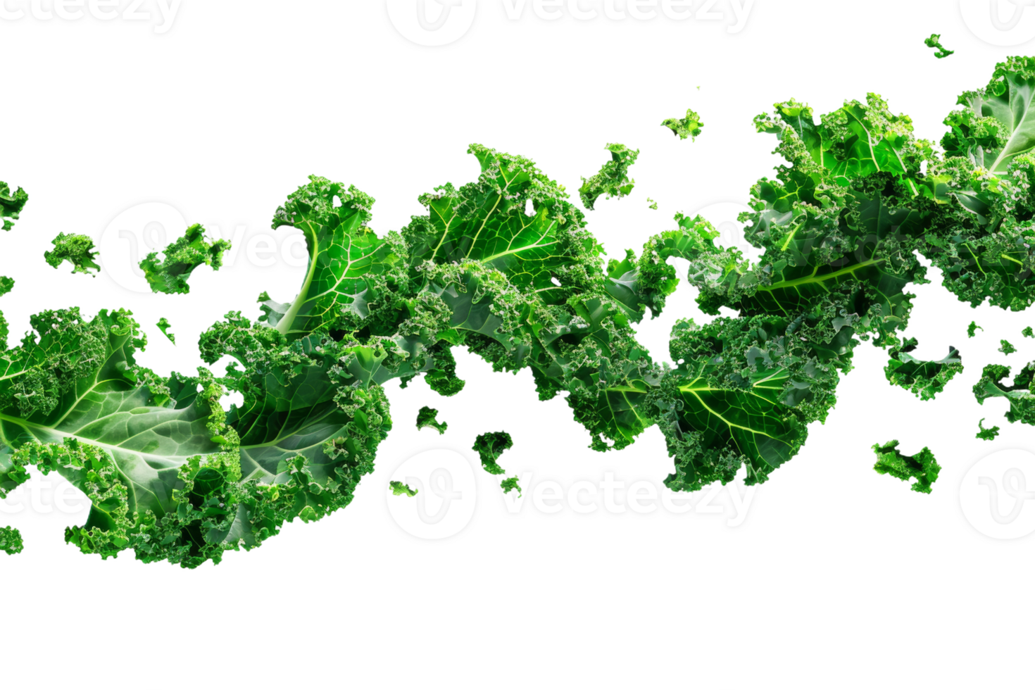 Kale Chips Gliding in Mid-Air png