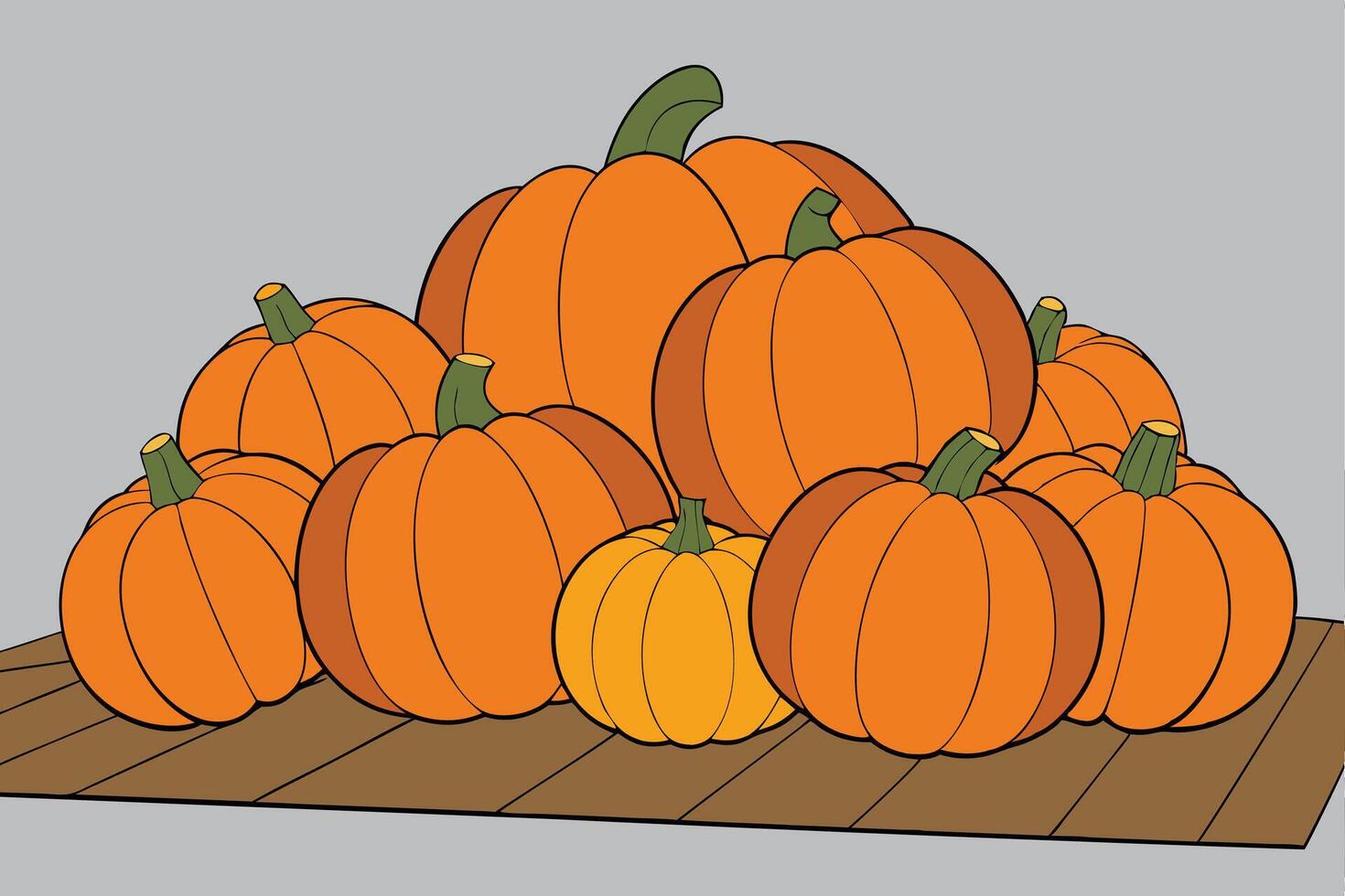 Pumpkin Illustration Cartoon, Clipart, and Line Art Designs. Printable pumpkin graphics cartoon, clipart, and line art designs for any project. vector